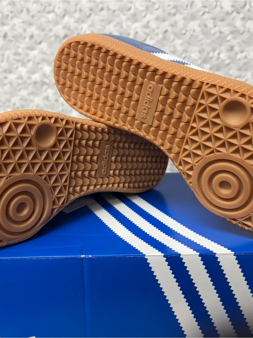 adidas OG Samba Metallic Blue Gum Sole women 7.5